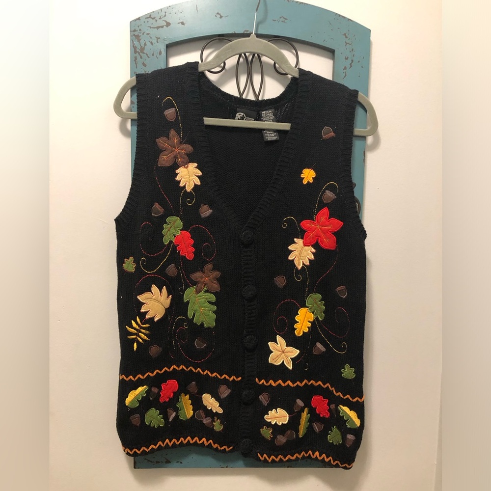 🍁🎃Fall Themed Holiday Vest- Size Medium🍂🦃